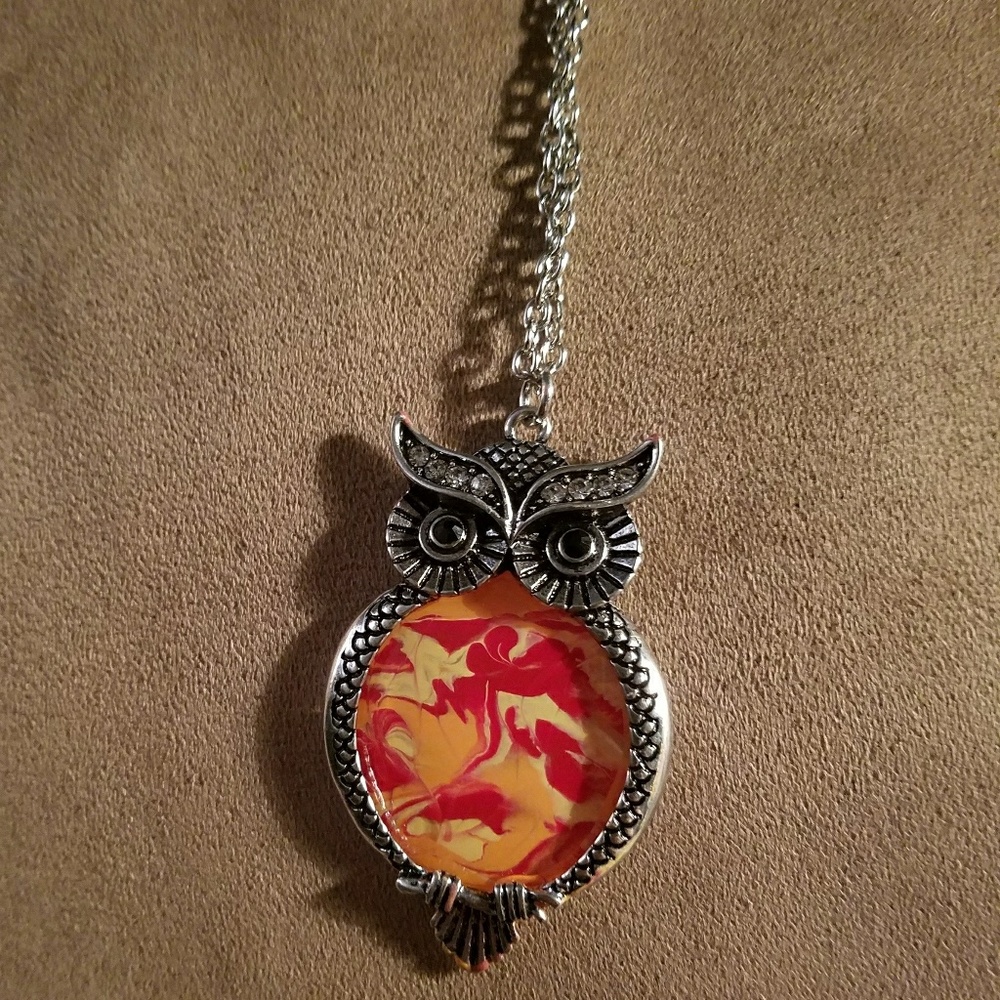 Owl Necklace 16.5 inch chain